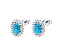 Brosway Orecchini Donna a Lobo in Argento | Orecchini a Lobo con Cloud Light Blue, Pietre Naturali | Collezione FANCY - FCL124
