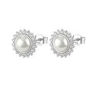 Brosway Orecchini Donna a Lobo in Argento | Orecchini a Lobo con Infinite White, Perle | Collezione FANCY - FIW146