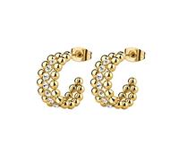 Brosway Orecchini moderni placcati oro con cristalli Perfect BPC25