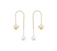 Brosway Orecchini Donna, Orecchini Pendenti in Acciaio e Cristalli con Simbolo Cuore | Collezione CHAKRA - BHKE187