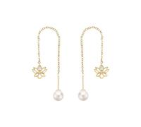 Brosway Orecchini Donna Pendenti in Acciaio | Orecchini Pendenti con Cristalli e Simbolo Fiore | Collezione CHAKRA - BHKE189
