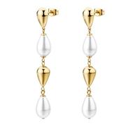 Brosway Orecchini Donna Pendenti in Acciaio | Orecchini Pendenti con Perle | Collezione PERFECT - BPC77