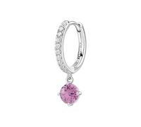 BROSWAY FANCY ORECCHINO A CERCHIO SINGOLO ARGENTO E ZIRCONI FVP83 VIBRANT PINK