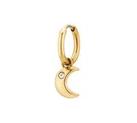 Brosway Orecchino Singolo A Cerchio Donna In Acciaio Con Simbolo Luna, Orecchino Singolo Donna Collezione Chakra - BHKE136