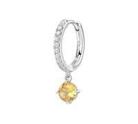 BROSWAY FANCY ORECCHINO SINGOLO A CERCHIO ARGENTO E ZIRCONI FEY75 ENERGY YELLOW