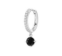 BROSWAY FANCY ORECCHINO SINGOLO A CERCHIO ARGENTO E ZIRCONI FMB86 MISTERY BLACK