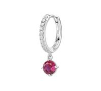 BROSWAY FANCY ORECCHINO A CERCHIO SINGOLO ARGENTO E ZIRCONI FPR86 PASSION RUBY