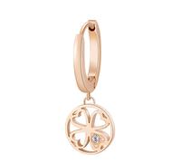 Brosway Orecchino Singolo A Cerchio Donna In Acciaio Con Simbolo Quadrifoglio, Orecchino Singolo Donna Collezione Chakra - BHKE003