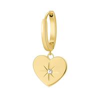 Brosway Orecchino Singolo A Cerchio Donna In Acciaio Con Simbolo Cuore, Orecchino Singolo Donna Collezione Chakra - BHKE014