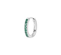 BROSWAY FANCY ORECCHINO A CERCHIO SINGOLO ARGENTO E ZIRCONI FLG81 LIFE GREEN