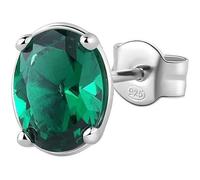 BROSWAY FANCY ORECCHINO SINGOLO CON ZIRCONI IN ARGENTO 925 FLG05 LIFE GREEN