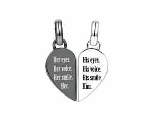 BROSWAY TRES JOLIE PENDENDE CUORI A META' BTJMLE03