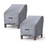 BROSYDA Patio Chair Covers for Outdoor Furniture Waterproof 2 Pack, Lawn Chair Covers 600D Heavy Duty Oxford Cloth, Large Covers for Lounge Lawn Deep Seat 38" W x 31" D x 29" H-Gray