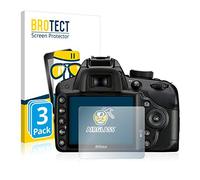 brotect Pellicola Protettiva Vetro per Nikon D3200 Protezione Schermo (3 Pezzi) [Durezza Estrema 9H, Chiaro]