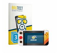 brotect Pellicola Vetro per My Arcade Atari Gamestation Go Portable | 3 Pezzi Chiara Protezione Schermo Made in Germany Durezza 9H Anti-Graffio Glass Screen Protector