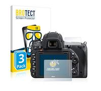 brotect Pellicola Vetro per Nikon D750 | 3 Pezzi Chiara Protezione Schermo Made in Germany Durezza 9H Anti-Graffio Glass Screen Protector