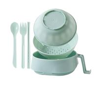 Broth Eating Set, Meal Portion Bowl, Oriental Cuisine Kit, Rapid Noodle Bowl Heat Safe Container Cover Utensil Pack Chopstick Spoon Fork use for Cooking Kitchen Home Dorm Office Meal Prep Dining