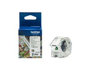 Brother 12 mm Etichette Bianco su verde Originale CZ-1002