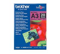 Brother BP71GA3 Carta per Stampanti a Getto d'Inchiostro, A3, Lucida