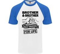 Brother & Brother Friends For Life Funny Uomo S/S Baseball T-Shirt