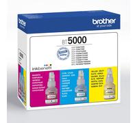 Brother BT5000CLVAL cartuccia d'inchiostro 3 pz Compatibile Ciano, Magenta, Giallo NEW