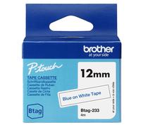 BROTHER - BTAG233 - Brother - Nastro - Blu-Bianco - BTAG233 - 12mm x 4mt - BROBTAG233 - Conf. da 1 Pz. - BTAG233