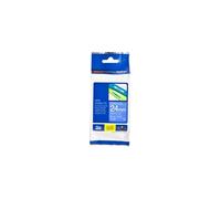 Brother Nastro per etichettatura TZe-555 24 mm x 8 m Bianco su Blu Laminato Originale