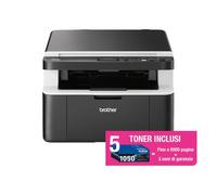 BROTHER - DCP1612W BUNDLE 5 toner inclusi, Stampante multifunzione 3 in 1 Print - Scan - Copy , funzione stampa senza PC - Nero