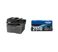 Brother DCPL2660DW Multifunzione Laser B/N, 34 ppm in BUNDLE con TN2510 Toner originale, fino a 1200 pagine