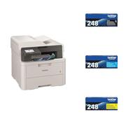 Brother DCPL3560CDW Multifunzione LED a Colori, 26 Ppm Kit toner 4 colori TN248BK/C/M/Y fino a 1.000 pag. cad.