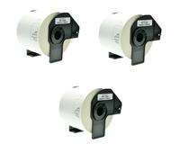BROTHER DK-11202 300 ETICHETTE ADESIVE COMPATIBILE NO OEM 62X100 KIT 1 3 5 10