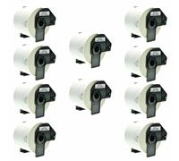 BROTHER DK-11202 300 ETICHETTE ADESIVE COMPATIBILE NO OEM 62X100 KIT 1 3 5 10