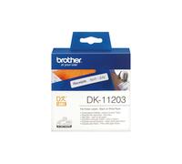 BROTHER - DK-11203 - Brother - Rotolo 300 Etichette adesive 17 x 87mm - Nero-Bianco - DK-11203 - BRODK11203 - Conf. da 1 Pz. - DK-11203