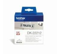 Brother Etichette a lunghezza continua DK22212 – Pellicola 62 mm x 15.24 m – Bianco
