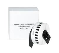 BROTHER DK-22214 ETICHETTE COMPATIBILE Adesiva in Carta 12mm X 30,48 mt