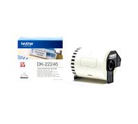 BROTHER DK-22246 ROTOLO ETICHETTE ORIGINALI 103mmX30,48m Nero su Bianco