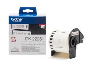 Brother Dk-22251 Carta A Modulo Continuo Etichette 1 Rotolo Nero/Rosso Su Bianco
