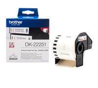 BROTHER DK-22251 ETICHETTA ORIGINALE 62mmX15,24m Rosso/Nero su Bianco