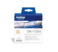 Brother DK11204 Etichette Multiuso, Nero/Bianco