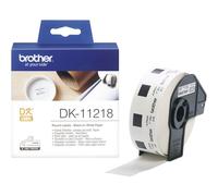 Brother DK11218 Rotolo di etichette Ø 24 mm Carta Bianco 1000 pz. A tenuta