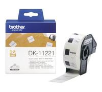 Etichetta Brother DK-11221 - Nero su bianco (23 mm x 23 mm)