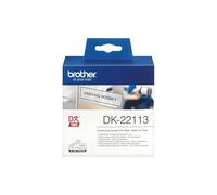 BROTHER - DK22113 - Brother - Nastro adesivo - in pellicola - Nero-Trasparente - 62mm x 15,24mt - DK-22113 - BRODK22113 - Conf. da 1 Pz. - DK22113