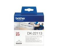 Brother DK22113 Etichette a Lunghezza Continua, Pellicola, 62 mm x 15.24 m, Tras