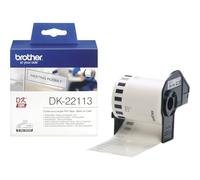 Brother DK22113 Etichette a Lunghezza Continua, Pellicola, 62 mm x 15.24 m, Trasparente
