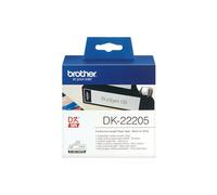 BROTHER - DK22205 - Brother - Rotolo etichetta continua - carta adesiva - Nero-Bianco - 62mm x 30,48mt - DK-22205 - BRODK22205 - Conf. da 1 Pz. - DK22205