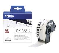 Brother DK22214 Etichette originali a lunghezza continua, carta bianca, Dimensione 12 mm, lunghezza 30.48 m