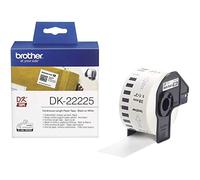 Brother DK22225 Rotolo di etichette di carta a lunghezza continua, originale Brother, Nero su Bianco, 38 mm