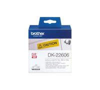 BROTHER - DK22606 - Brother - Nastro adesivo - in pellicola - Nero-Giallo - 62mm x 15,24mt - DK-22606 - BRODK22606 - Conf. da 1 Pz. - DK22606