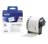 Brother DK44205 Etichette a Lunghezza Continua, Carta con Adesivo Rimovibile, 62 mm x 30.48 m, Bianco