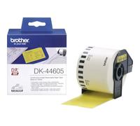 Brother DK44605 - Rotolo di etichette a lunghezza continua DK-44605 - Nero su giallo, 62 mm x 30,48 m